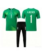 Brasilien Alisson Becker #1 Målvakt Replika Borta Kläder Barn VM 2026 Kortärmad (+ byxor)